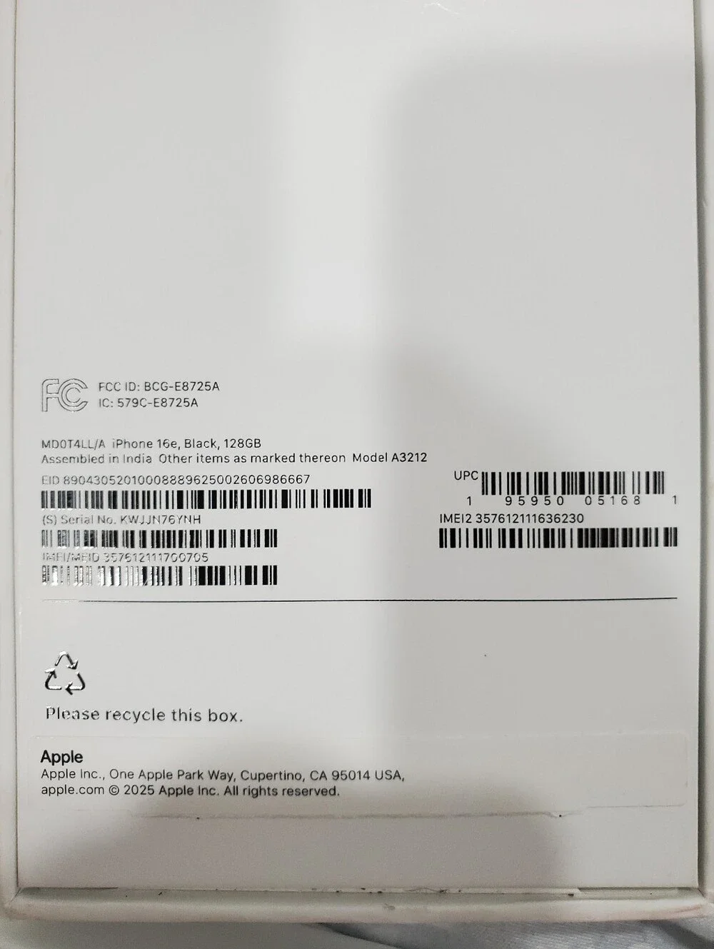 Apple this listing